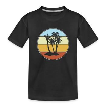 Palm Rétro - T-shirt bio Premium Enfant - noir - Devant