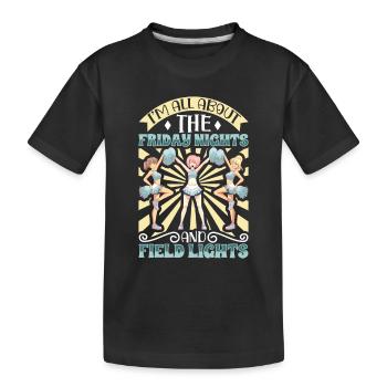 Cheerleading Cheer Quote Football Stadium Dance - Kids' Premium Organic T-Shirt - black - Front