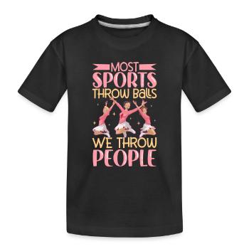 Cheerleader Cheerleader-outfit - Kinder Premium Bio T-Shirt - Schwarz - Vorne