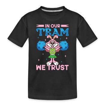 Cheerleader Cheerleader-outfit - Kinder Premium Bio T-Shirt - Schwarz - Vorne