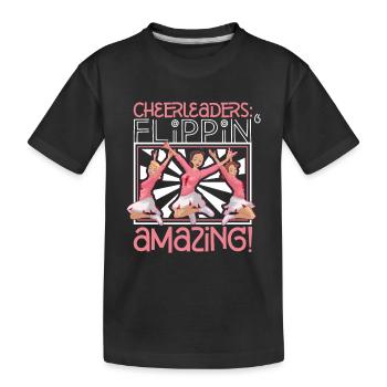 Cheerleader Cheerleader-outfit - Kinder Premium Bio T-Shirt - Schwarz - Vorne