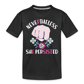 Feminist Nevertheless She - Kinder Premium Bio T-Shirt - Schwarz - Vorne
