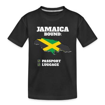 Jamaica Bound Country Travel Jamaican Flag - Kids' Premium Organic T-Shirt - black - Front