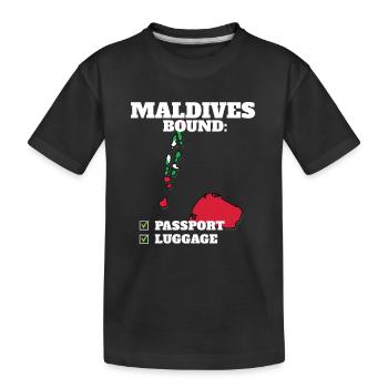 Maldives Bound Country Travel Maldivian Flag - Kids' Premium Organic T-Shirt - black - Front