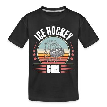 Eishockey Ice Hockey - Kids' Premium Organic T-Shirt - black - Front