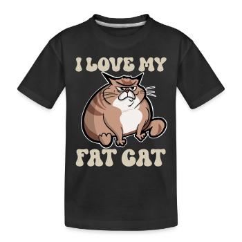 Chat Gras Chat - T-shirt bio Premium Enfant - noir - Devant