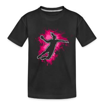 Handball Handballerin - Kinder Premium Bio T-Shirt - Schwarz - Vorne