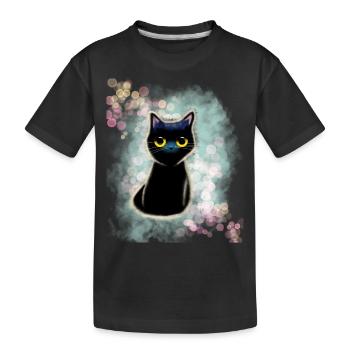 Cat Daddy Cat Maman Chat Amis - T-shirt bio Premium Enfant - noir - Devant