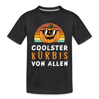 Coolster Kürbis von allen - Kinder Premium Bio T-Shirt - Schwarz - Vorne