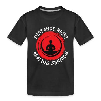 Reiki Distance Reiki Healing Session Meditation - Kids' Premium Organic T-Shirt - black - Front