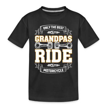 Nur Die Besten Großväter Fahren Motorrad - Kinder Premium Bio T-Shirt - Schwarz - Vorne