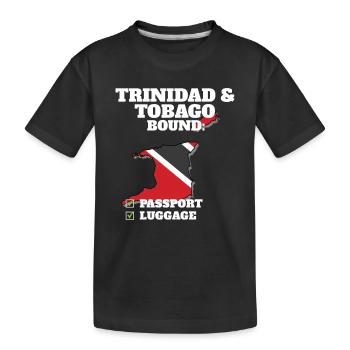 Trinidad and Tobago Bound Country Travel Trini - Kids' Premium Organic T-Shirt - black - Front