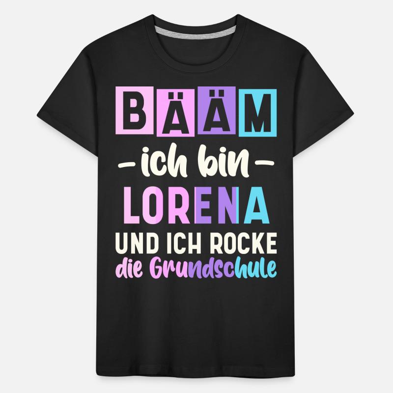 Name Lorena Geschenk Grundschule Kinder Premium Bio T-Shirt