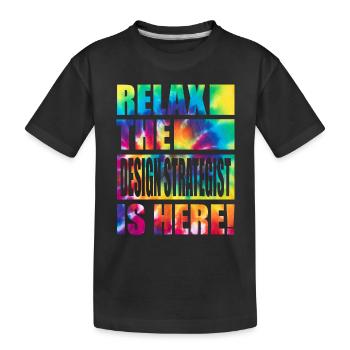 Stratège en design drôle de dicton - T-shirt bio Premium Enfant - noir - Devant
