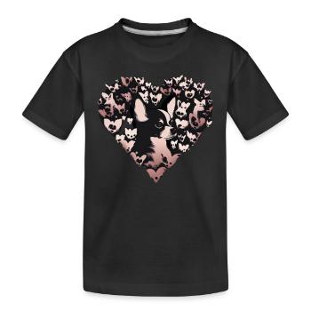 Chihuahua - Cute Dog Puppy Hearts Pink Girlie Rosa - Kids' Premium Organic T-Shirt - black - Front