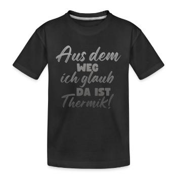 Ich Glaub Da ist Thermik RC Segelflieger - Kinder Premium Bio T-Shirt - Schwarz - Vorne