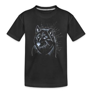 Vierbeiner Wauwau Rüde Hundebesitzer Wolfshund - Kinder Premium Bio T-Shirt - Schwarz - Vorne