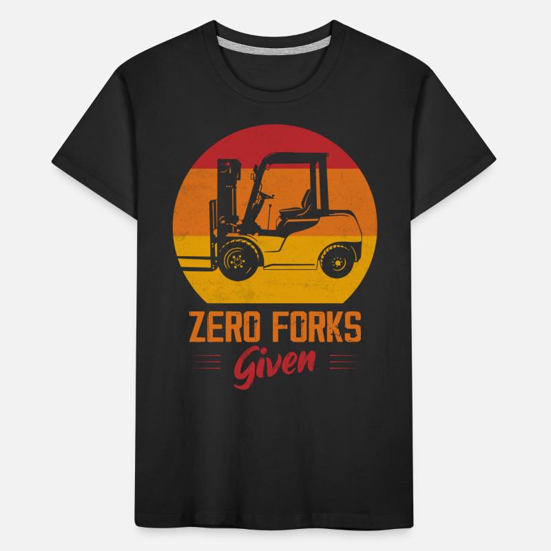Zero Forks Given Forklift Forklifter Driver Kids' Premium Organic T-Shirt