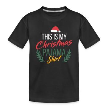 Voici ma chemise de pyjama de Noël Funnier - T-shirt bio Premium Enfant - noir - Devant