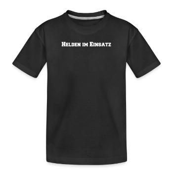 Feuerwehr - Helden im Einsatz - Kinder Premium Bio T-Shirt - Schwarz - Vorne