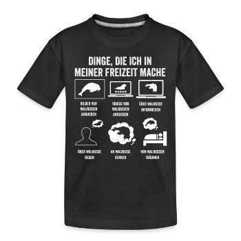 Walross - Kinder Premium Bio T-Shirt - Schwarz - Vorne
