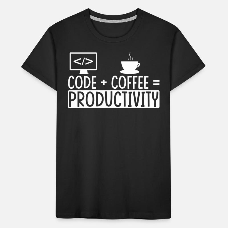 Coder Kaffee Geschenk Kinder Premium Bio T-Shirt