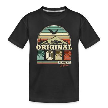 Cadeau d’anniversaire vintage et rétro 2022 - T-shirt bio Premium Enfant - noir - Devant