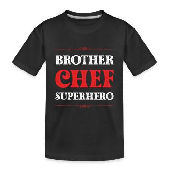 Bruder Chef Superheld - Kids' Premium Organic T-Shirt - black - Front