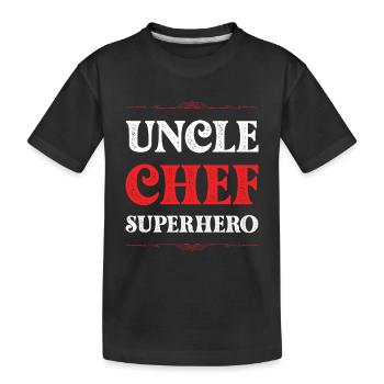 Oncle Super-héros - T-shirt bio Premium Enfant - noir - Devant