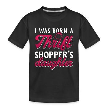 Shopping d’occasion Je suis né un marché aux puces - T-shirt bio Premium Enfant - noir - Devant