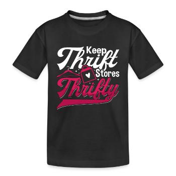Magasinage d’occasion Gardez les friperies Magasins économes - T-shirt bio Premium Enfant - noir - Devant