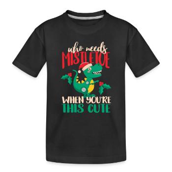 Qui a besoin d’un gui quand vous voyez cela - T-shirt bio Premium Enfant - noir - Devant