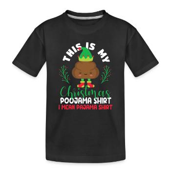 C’est ma chemise de Noël Poojama je veux dire - T-shirt bio Premium Enfant - noir - Devant