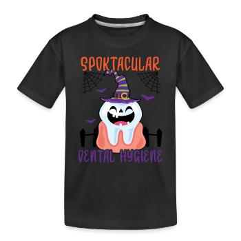 Hygiène dentaire effrayante. - T-shirt bio Premium Enfant - noir - Devant