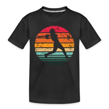 Baseball - Kinder Premium Bio T-Shirt - Schwarz - Vorne