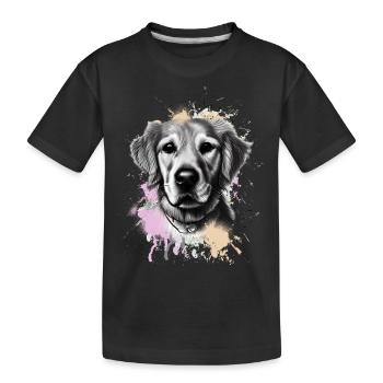 Golden retriever - T-shirt bio Premium Enfant - noir - Devant