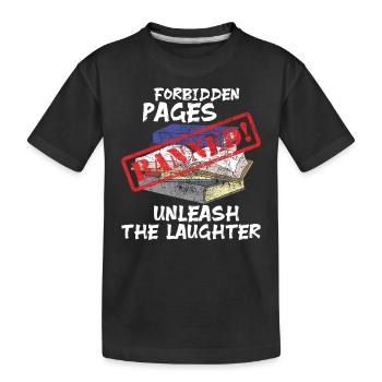 Lire des livres interdits. Lire des livres interdits. - T-shirt bio Premium Enfant - noir - Devant