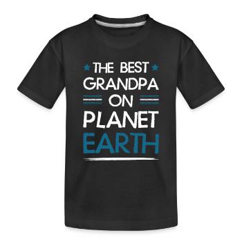 Bester Opa Spruch - Kinder Premium Bio T-Shirt - Schwarz - Vorne