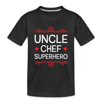 Oncle Super-héros - T-shirt bio Premium Enfant - noir - Devant