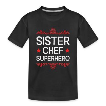Sœur Super-héroïne - T-shirt bio Premium Enfant - noir - Devant