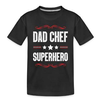Dad Superhero Dad - Kids' Premium Organic T-Shirt - black - Front