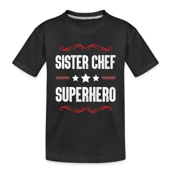 Sœur Super-héroïne - T-shirt bio Premium Enfant - noir - Devant