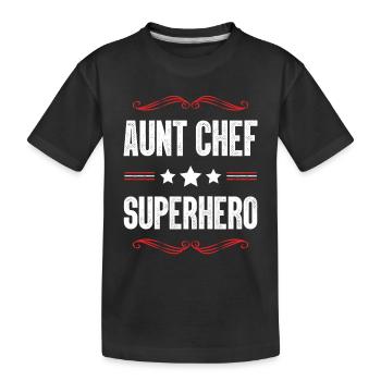 Tante Super-héros - T-shirt bio Premium Enfant - noir - Devant