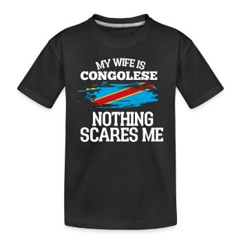 Congo Épouse - T-shirt bio Premium Enfant - noir - Devant