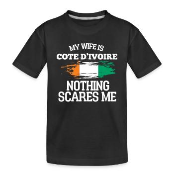 Épouse Côte d’Ivoire - T-shirt bio Premium Enfant - noir - Devant