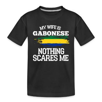Gabon Wife - Kids' Premium Organic T-Shirt - black - Front