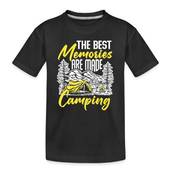 Camping Memories Campsite Camping Camper - Kids' Premium Organic T-Shirt - black - Front