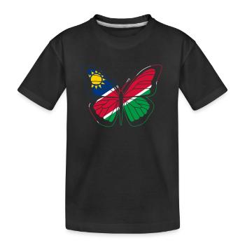 Namibia - Kids' Premium Organic T-Shirt - black - Front