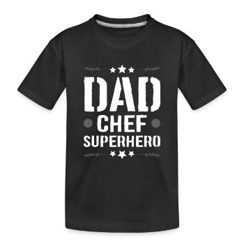Dad Superhero Dad - Kids' Premium Organic T-Shirt - black - Front