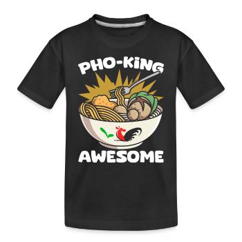 Pho King Awesome Funny Pho Pun Pho Soup A - T-shirt bio Premium Enfant - noir - Devant